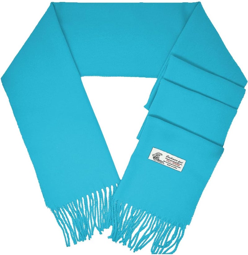 Glory Max Unisex Plain Solid Color Winter Scarf Cashmere Feel Soft Classic 72"x12" - Image 1